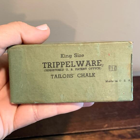 Vintage Trippelware Tailor’s Chalk Original Box Yellow Black Red 36 pieces - Picture 9 of 10